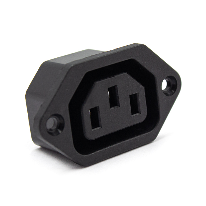 Разъем питания 220В IEC320 конт."гнездо" на панель AS-208 (K2414)