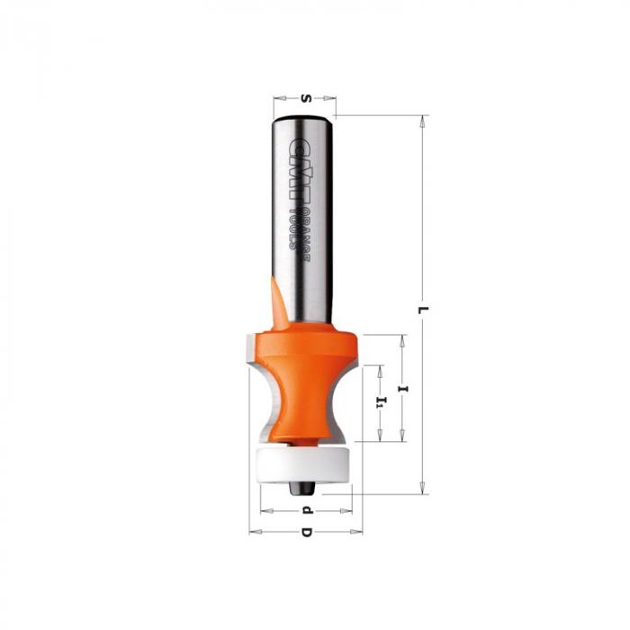 Фрезы CMT антиперелив по камню с подшипником 980.531.11