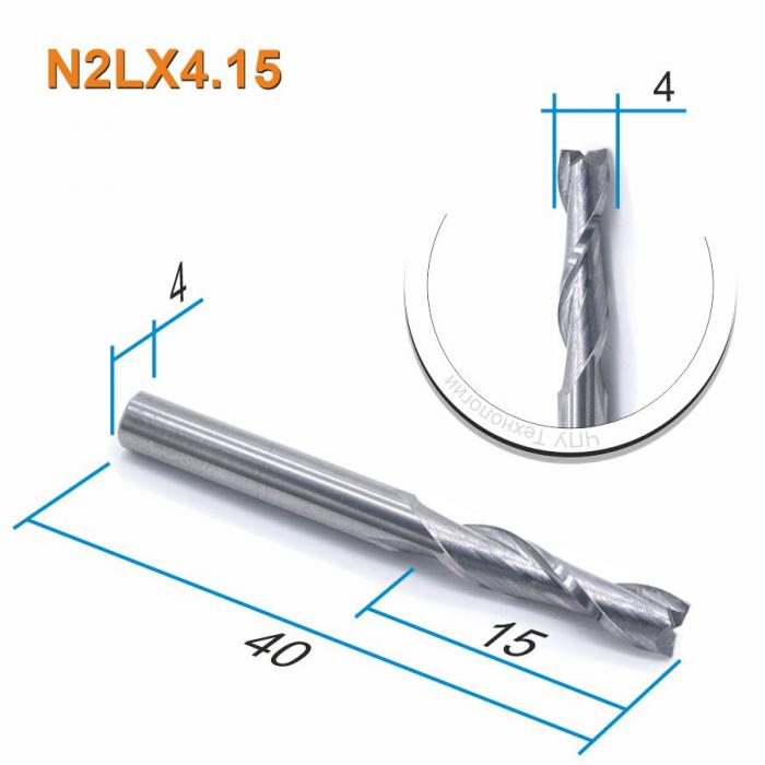Фреза спиральная двухзаходная DJTOL N2LX4.15
