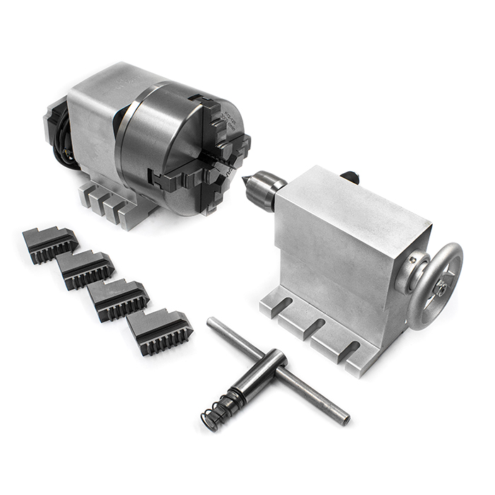 Поворотная ось CL100-10-125B 125мм патрон 4кл. цилиндрический редуктор