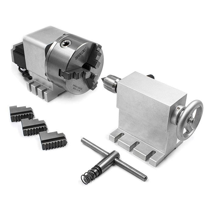 Поворотная ось CL100-10-125A 125мм патрон 3кл. цилиндрический редуктор