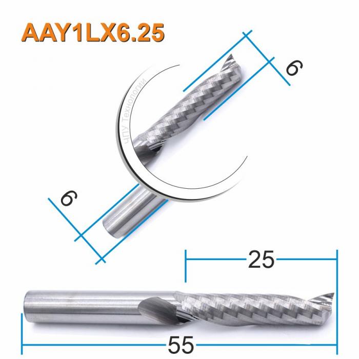Фреза спиральная однозаходная DJTOL AAY1LX6.25
