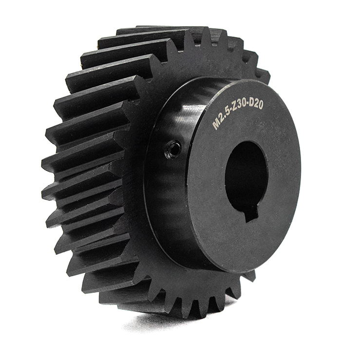 Шестерня косозубая M2,5-Z30-20 фланец 15мм