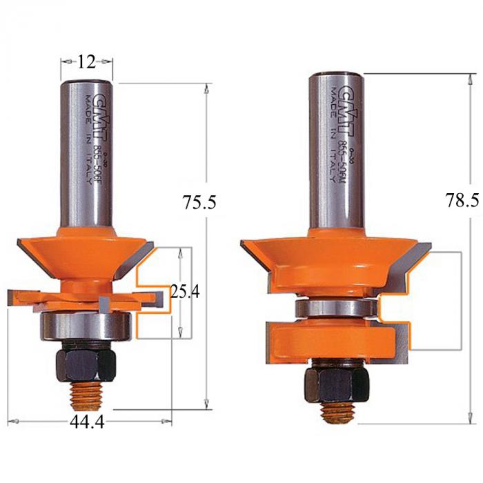 комплект 2 фрезы CMT для вагонки 955.506.11