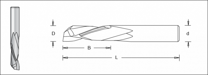 Фреза спиральная однозаходная Dimar 1742379S