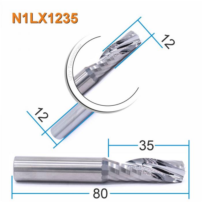 Фреза спиральная однозаходная DJTOL N1LX1235