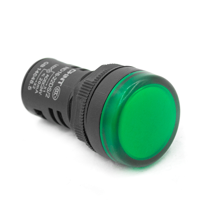 Световой индикатор зеленый 24В 22мм