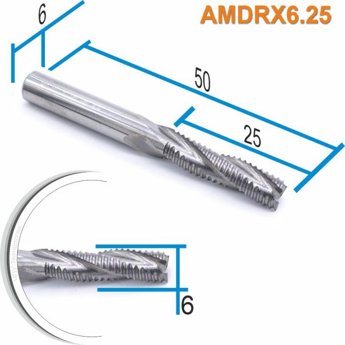 Фреза трехзаходная со стружколомом DJTOL AMDRX6.25