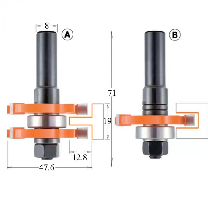 Фреза CMT шип-паз 900.126.11