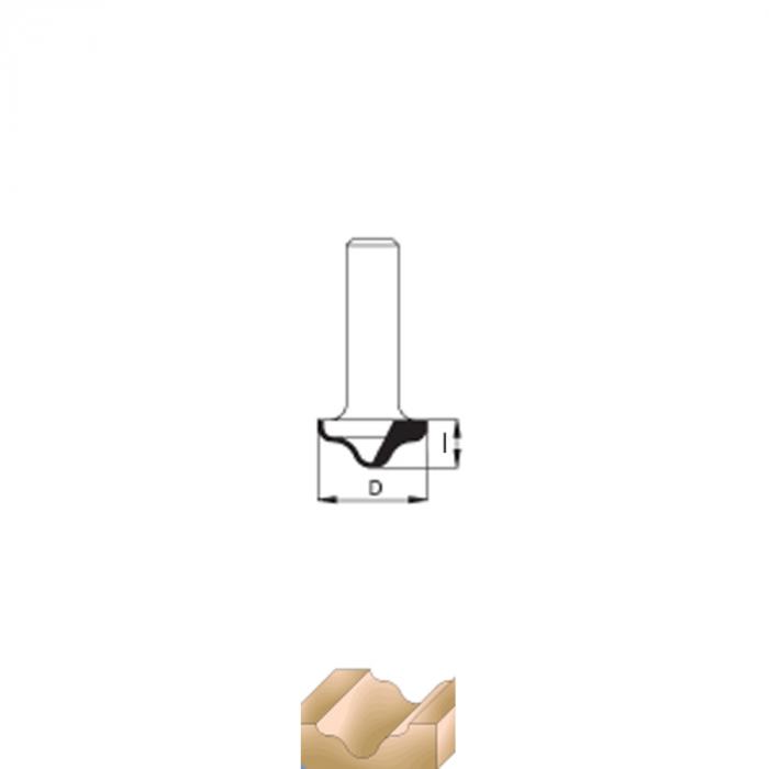 Фреза врезная профильная WPW RRC2702