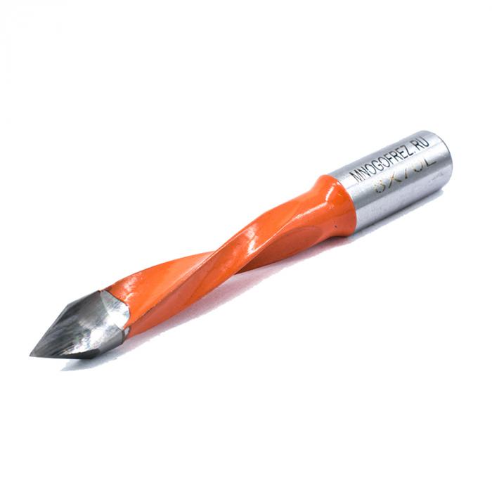 Сверло присадочное усиленное "сквозное" Mnogofrez KJ2-V80204L