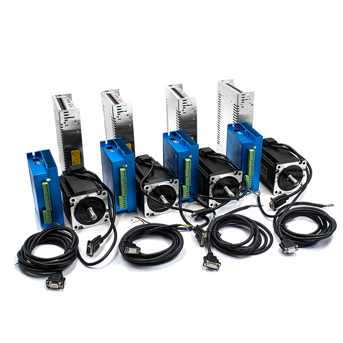 Комплект 4 ШД с энкодером HBS86H+86HSE8.5N +400w