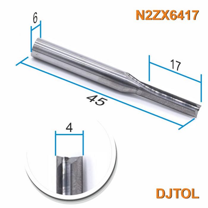 Фреза прямая двухзаходная DJTOL N2ZX6417