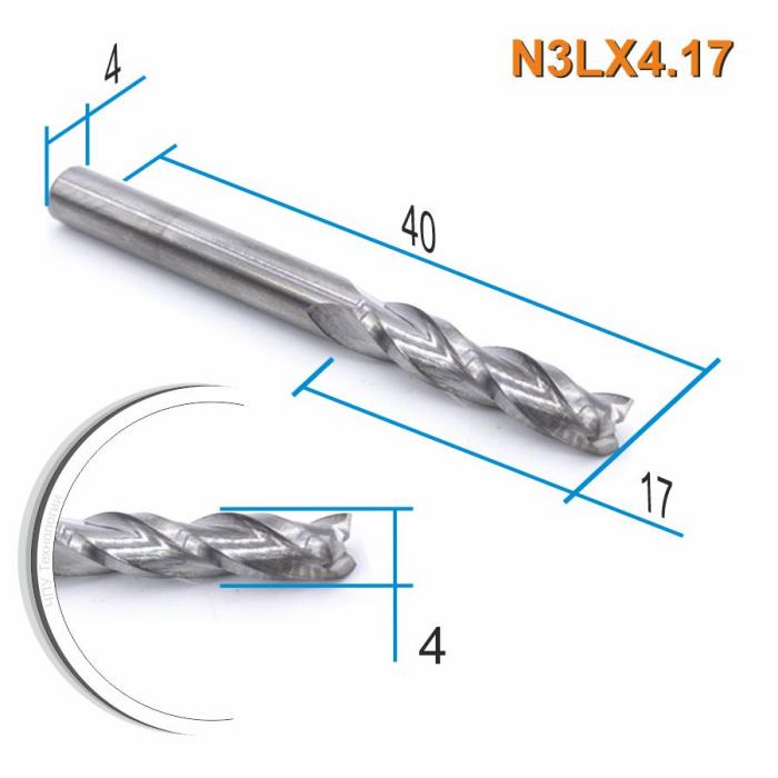 Фреза спиральная трехзаходная DJTOL N3LX4.17