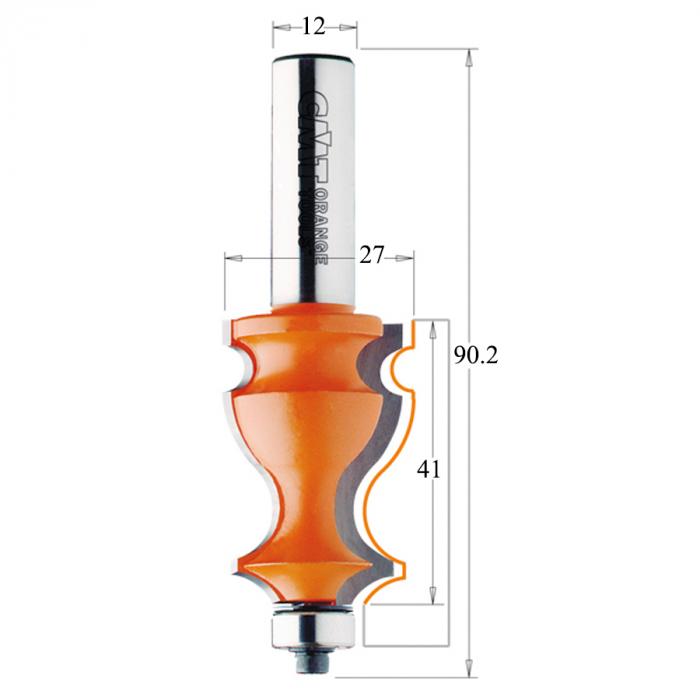 Фреза CMT мультипрофиль для карнизов 955.902.11