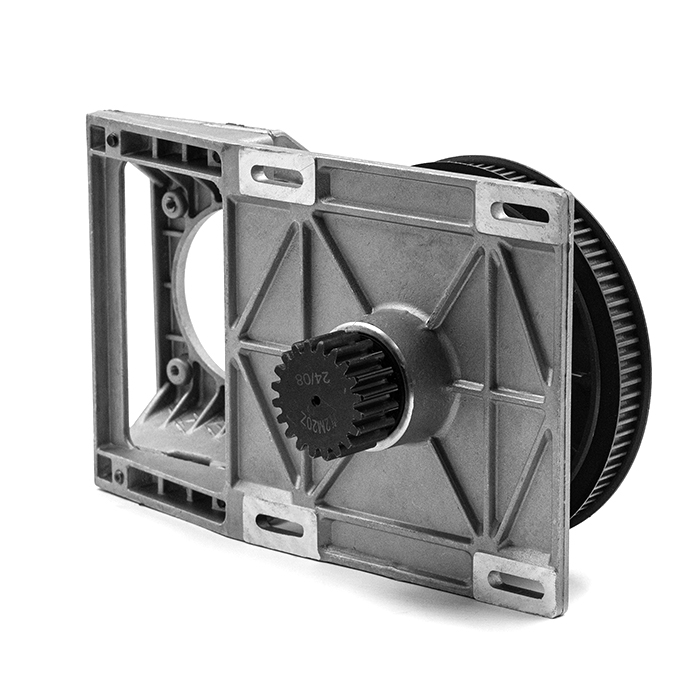 Ременной редуктор 1:5 модуль 2 прямозубая рейка