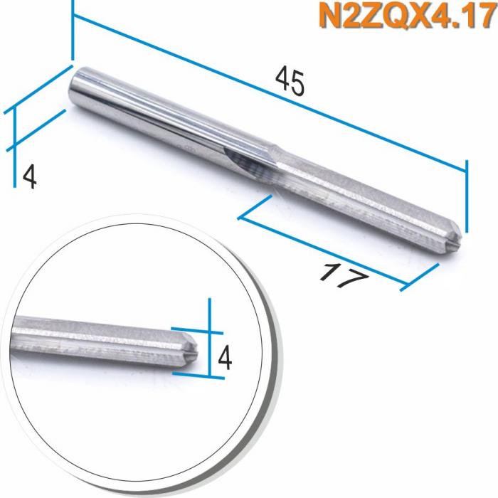 Фреза прямая двухзаходная сферическая DJTOL N2ZQX4.17