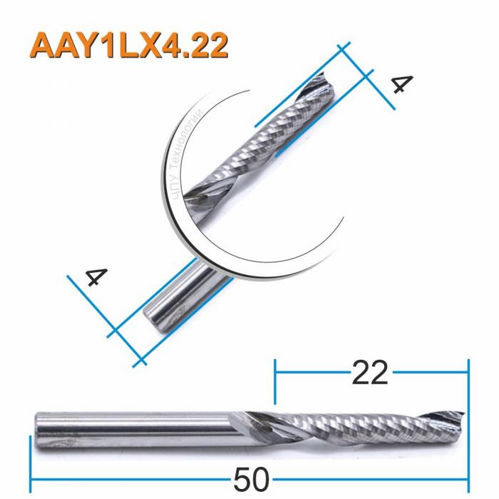 Фреза спиральная однозаходная DJTOL AAY1LX4.22