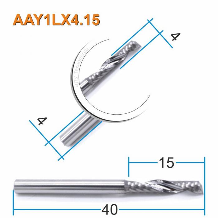 Фреза спиральная однозаходная DJTOL AAY1LX4.15