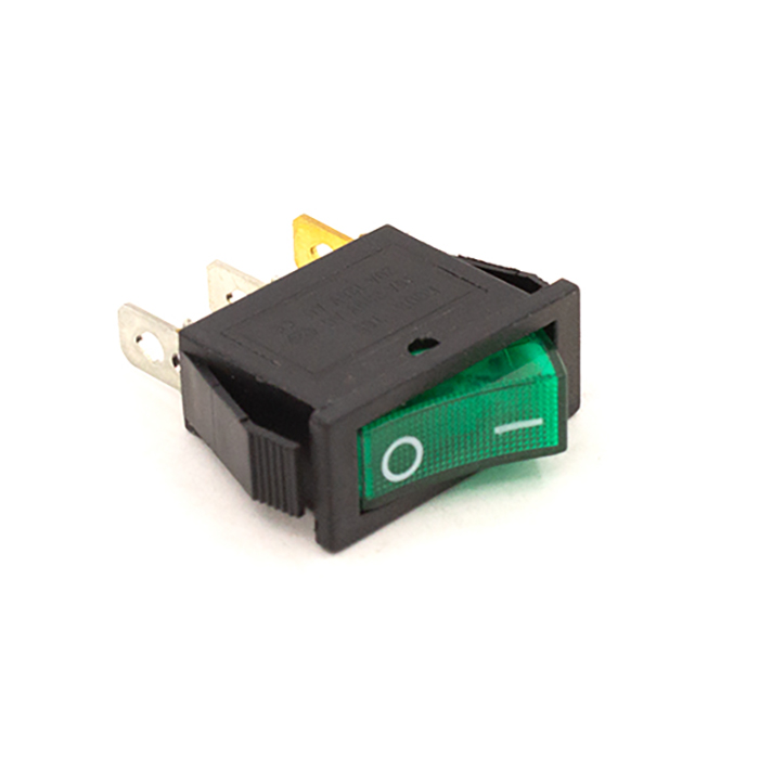 Переключатель ON-OFF KCD3-102/N (зелёный)