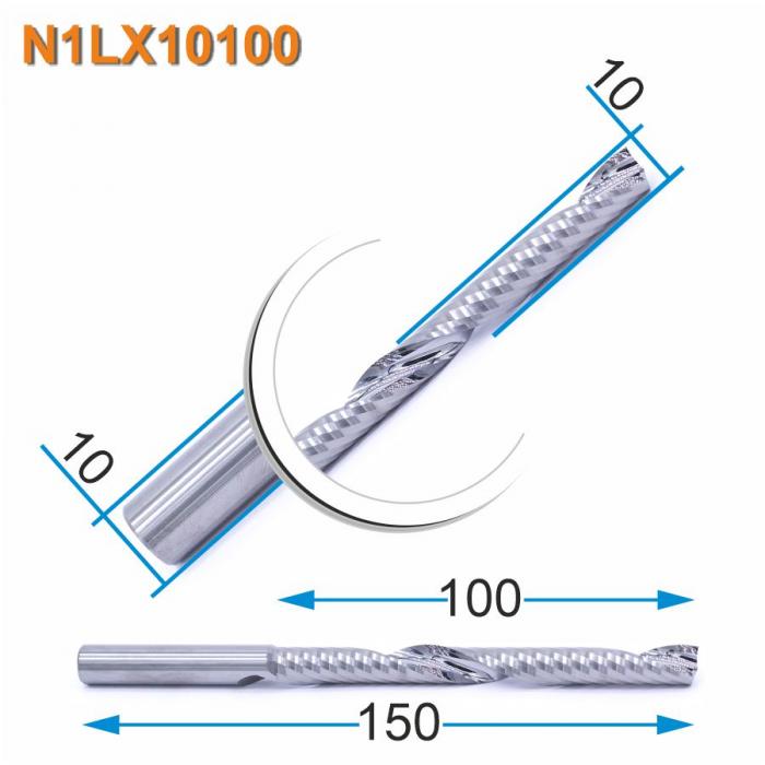 Фреза спиральная однозаходная DJTOL N1LX10100