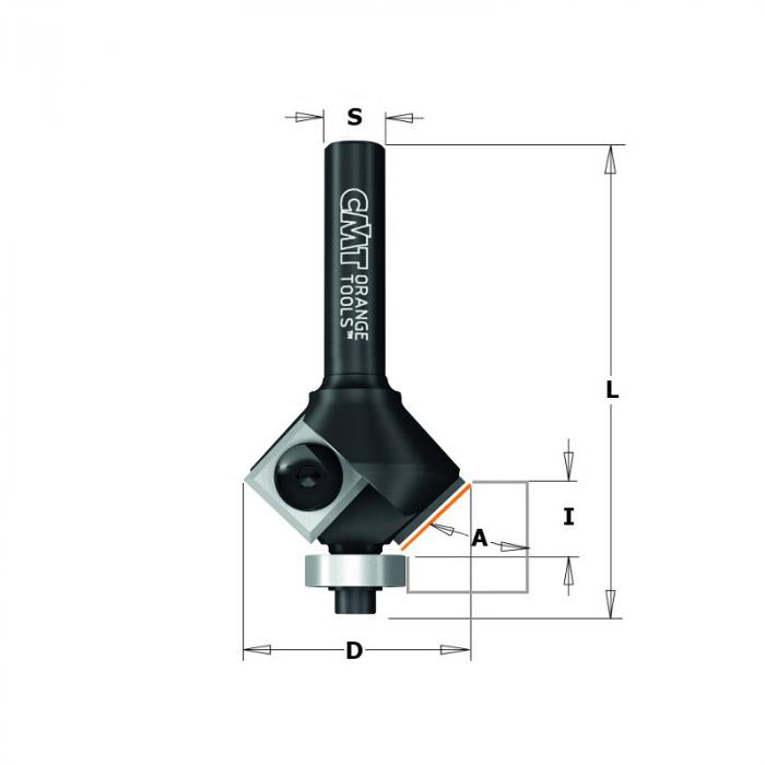 Фреза CMT обгонная фасочная угловая 659.030.11