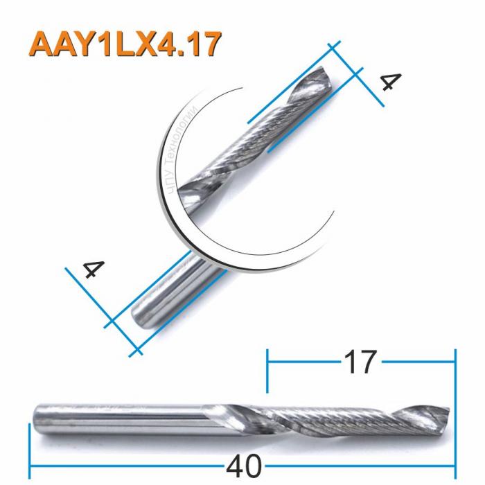 Фреза спиральная однозаходная DJTOL AAY1LX4.17