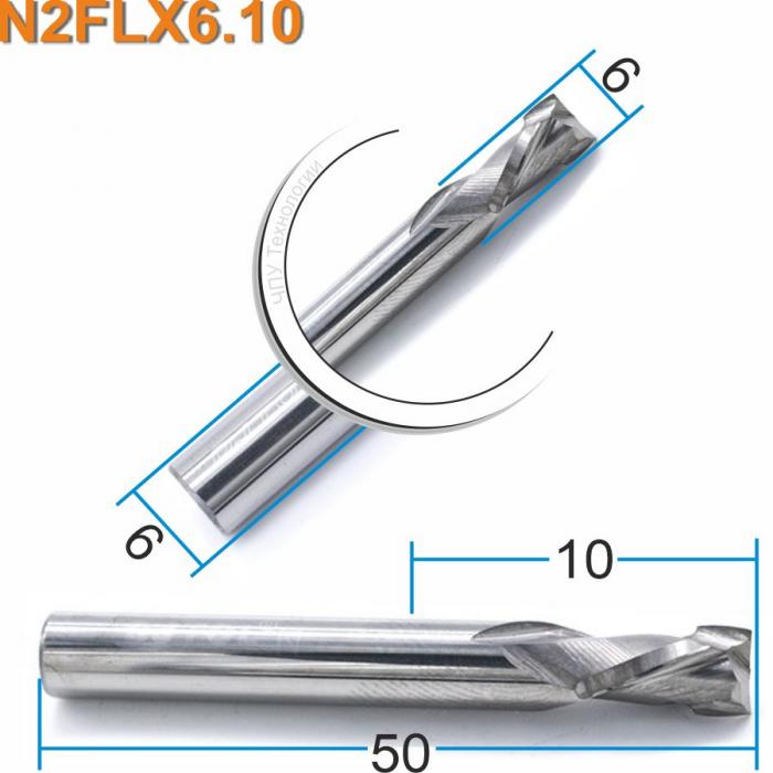 Фреза компрессионная двухзаходная DJTOL N2FLX610