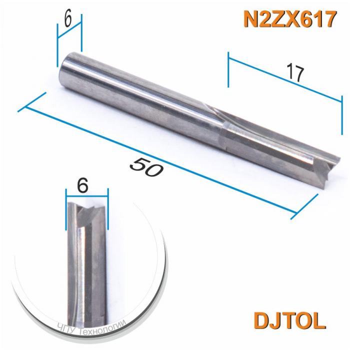 Фреза прямая двухзаходная DJTOL N2ZX617