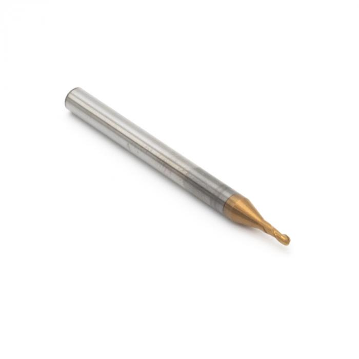 Фреза спиральная двухзаходная сферическая с покрытием AlTiN DJTOL AAS2QX015