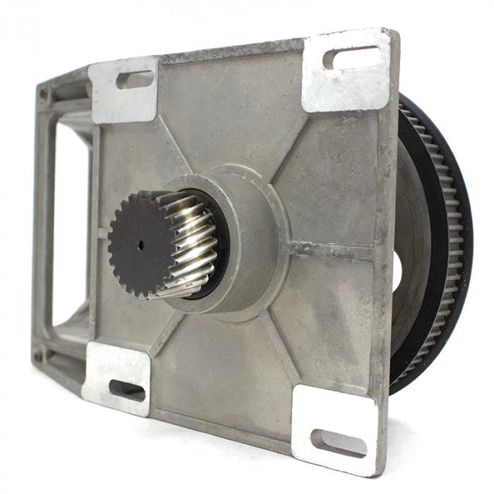 Ременной редуктор 1:5 модуль 2 косозубая рейка