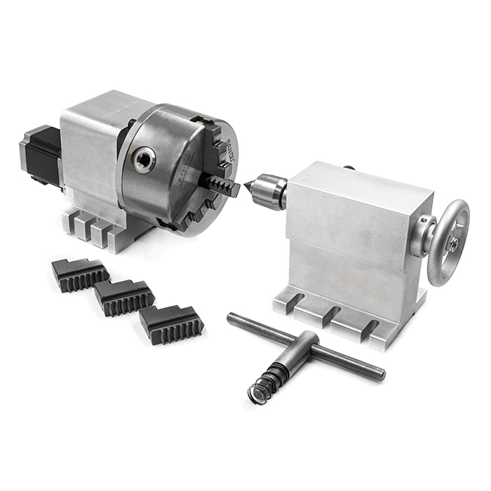 Поворотная ось CL100-10-130A 130мм патрон 3кл. цилиндрический редуктор