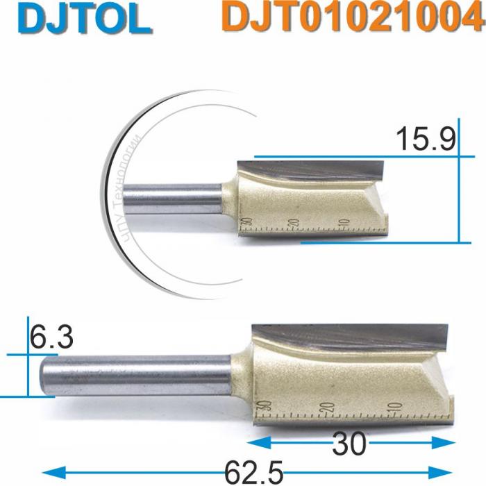 Фреза прямая пазовая (2-а ножа) DJTOL - DJT01021004