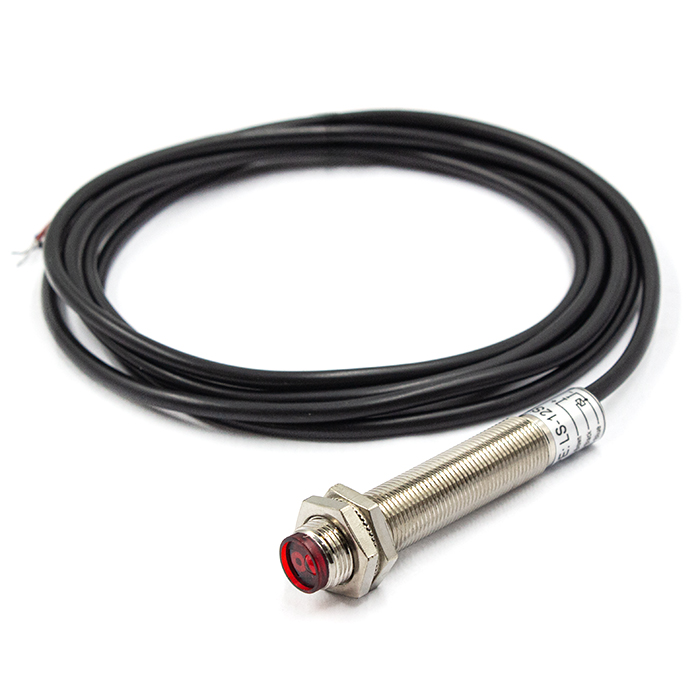 Оптический датчик (рефлекторный) LS-12S15P1, дист.0-15см, PNP NO, 8-24VDC