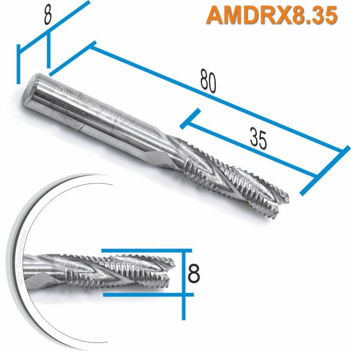Фреза трехзаходная со стружколомом DJTOL AMDRX8.35