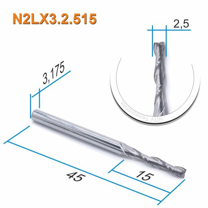 Фреза спиральная двухзаходная DJTOL N2LX3.2.515