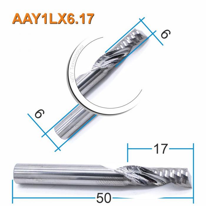 Фреза спиральная однозаходная DJTOL AAY1LX6.17