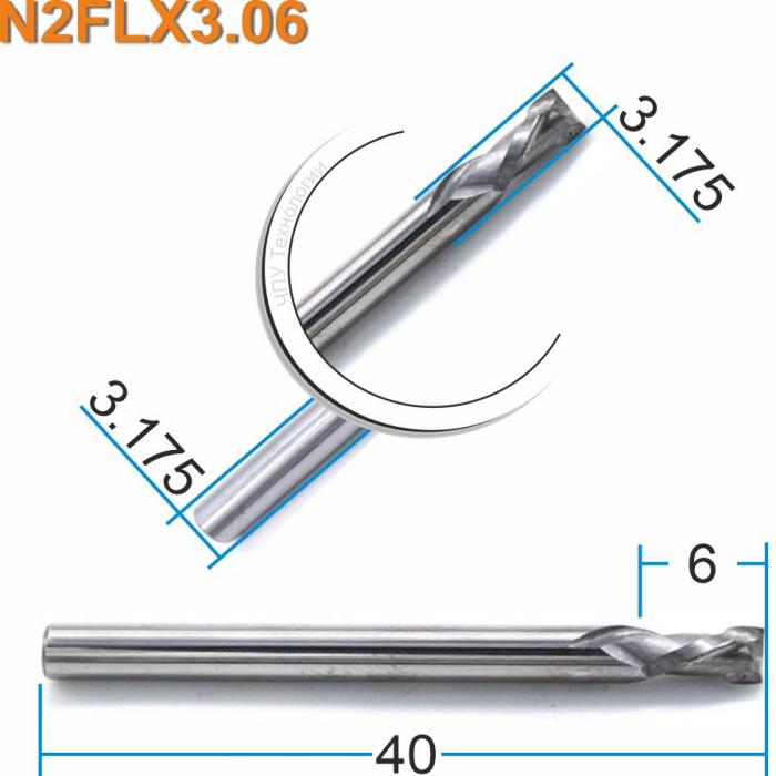 Фреза компрессионная двухзаходная DJTOL N2FLX3.06