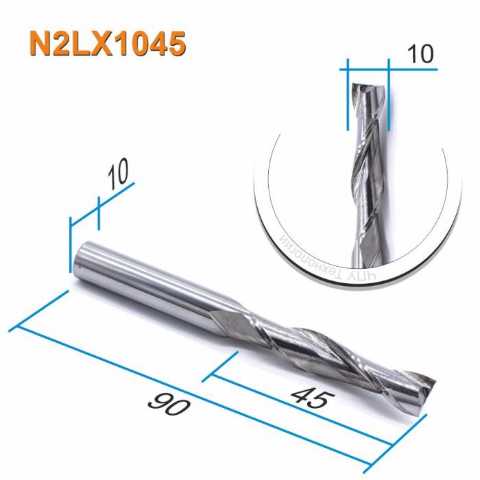 Фреза спиральная двухзаходная DJTOL N2LX1045