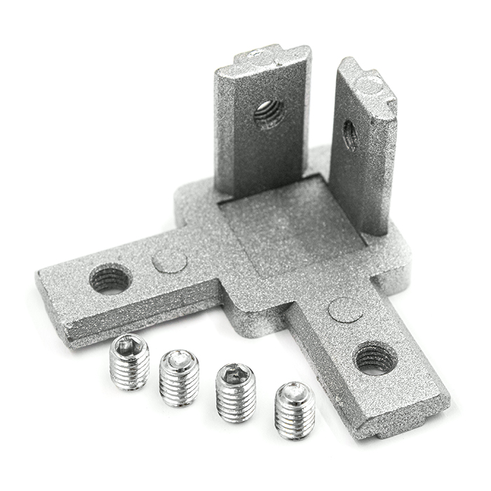 3-х сторонний соединитель 30х30, паз 8 (тип3030)