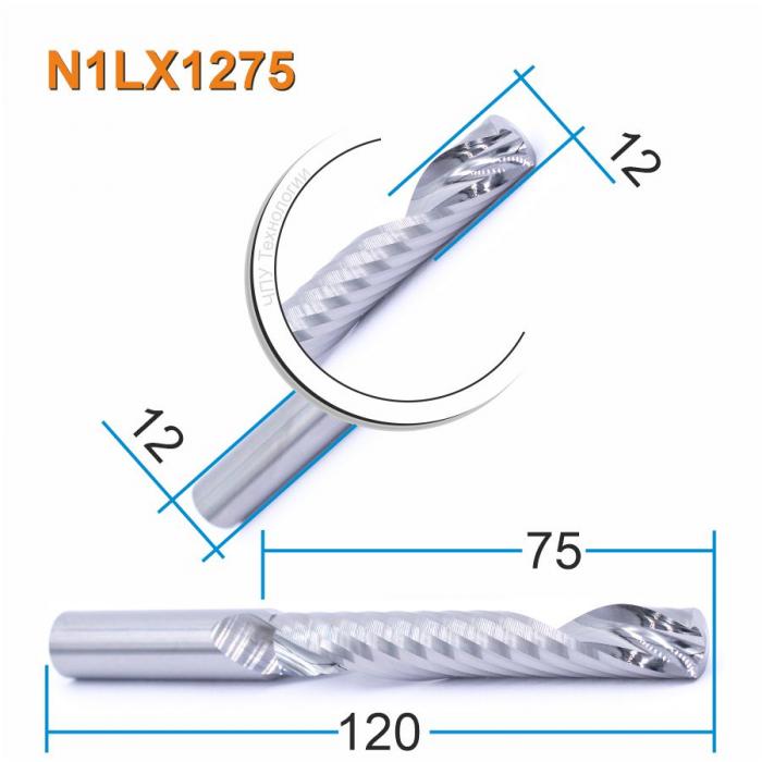 Фреза спиральная однозаходная DJTOL N1LX12.75
