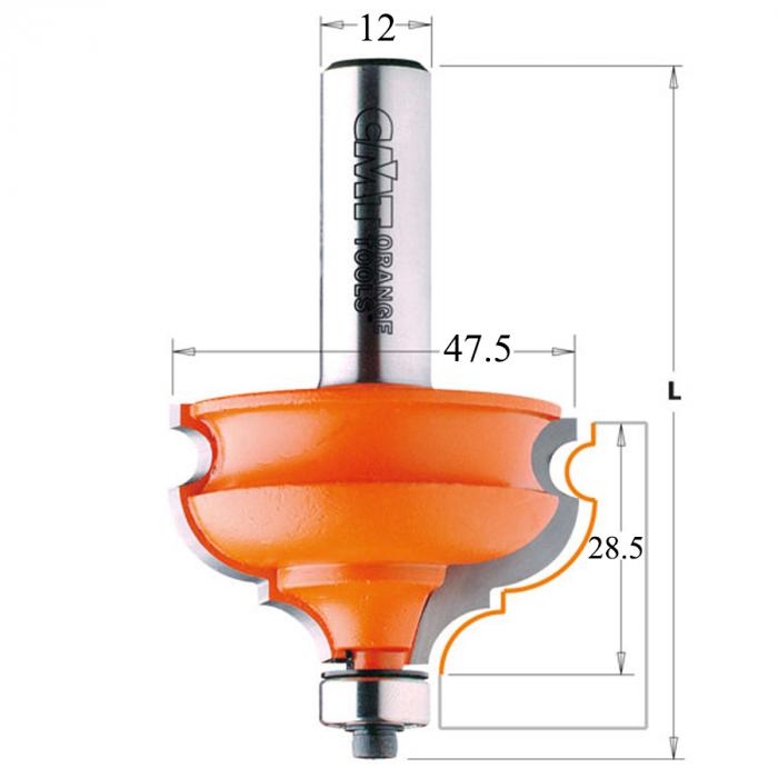 Фреза CMT мультипрофиль для карнизов 956.501.11