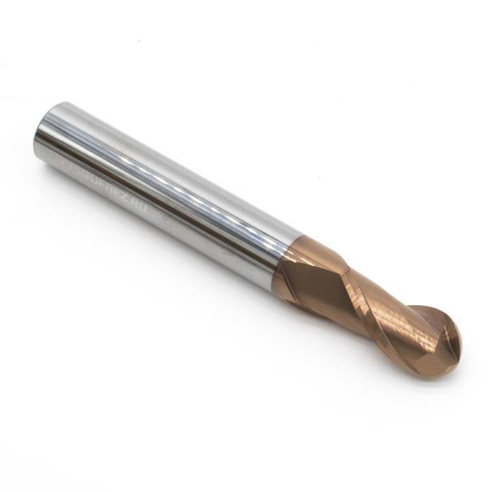 Фреза сферическая двухзаходная MF-DPB2-10