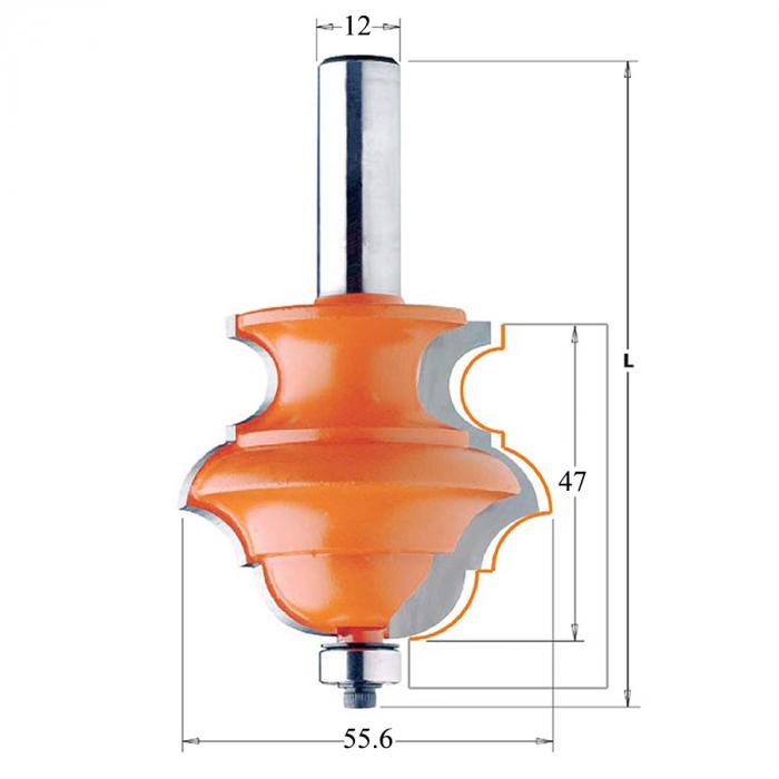 Фреза CMT мультипрофиль для карнизов 956.802.11