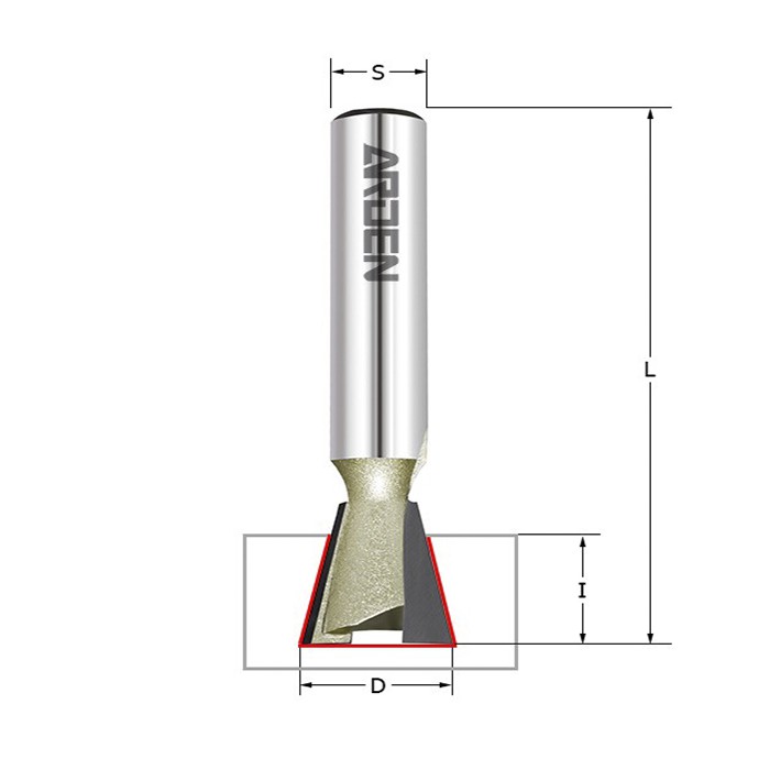 Фреза ARDEN Ласточкин хвост 206881