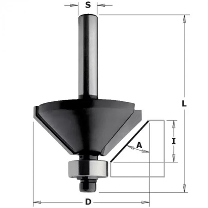 Фреза CMT Contractor фасочная с подшипником K936-350
