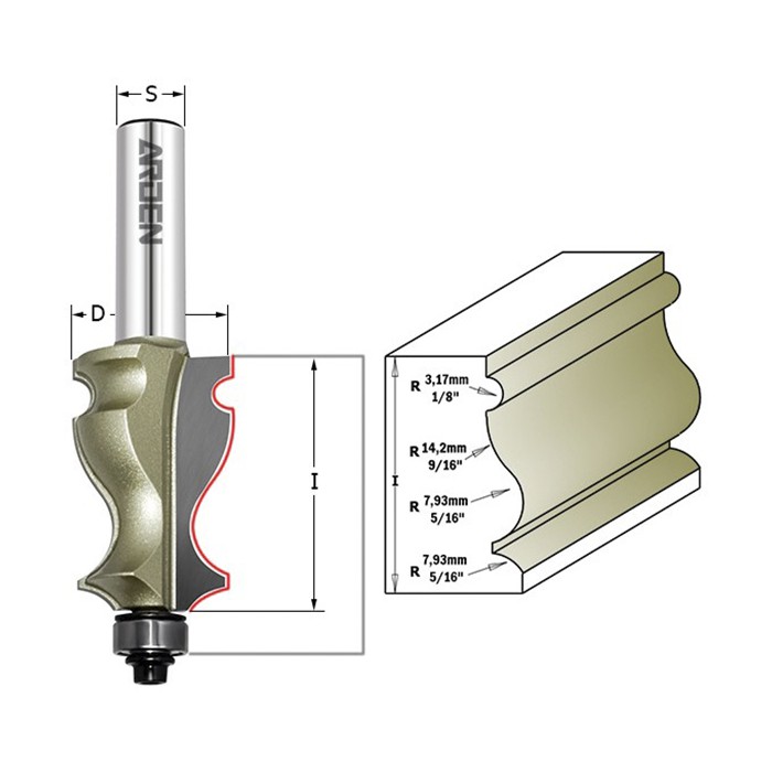 Фреза ARDEN мультипрофильная (Карниз), 351231