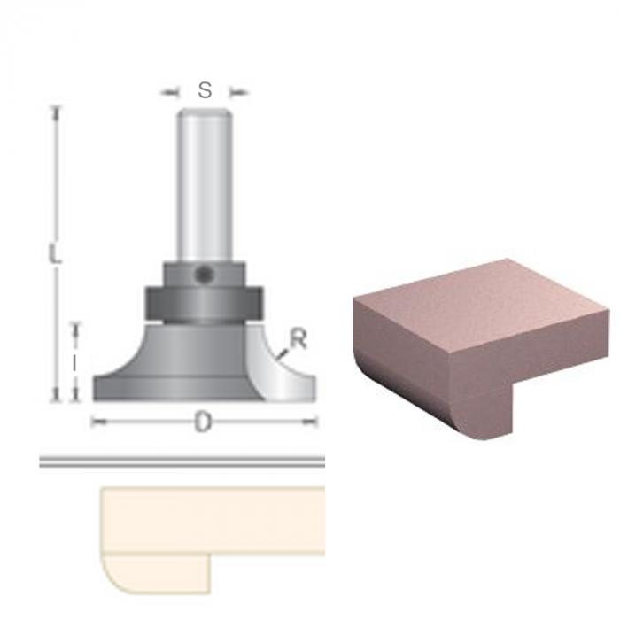Фреза Dimar обратная подрезная радиусная