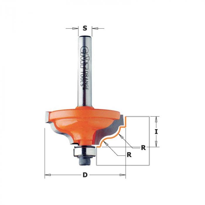 Фреза CMT калевочная S-профиль с ободком 947.325.11
