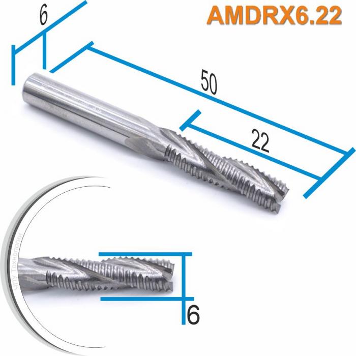 Фреза трехзаходная со стружколомом DJTOL AMDRX6.22